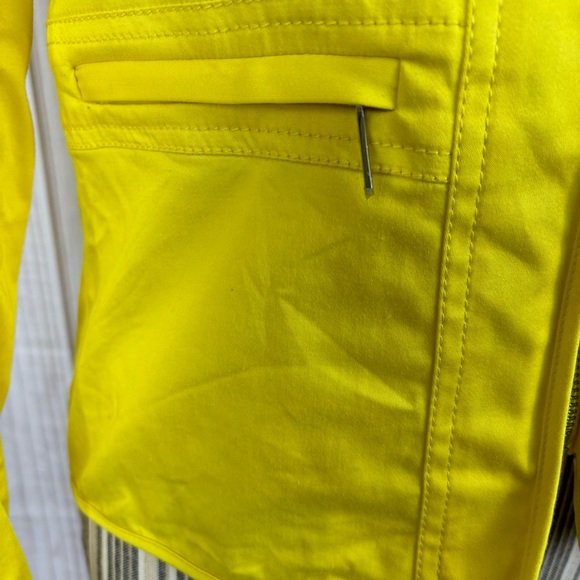 Jones New York Jacket Long Sleeve Stretch Lightweight Yellow Size X-Small Petite - Picture 6 of 13
